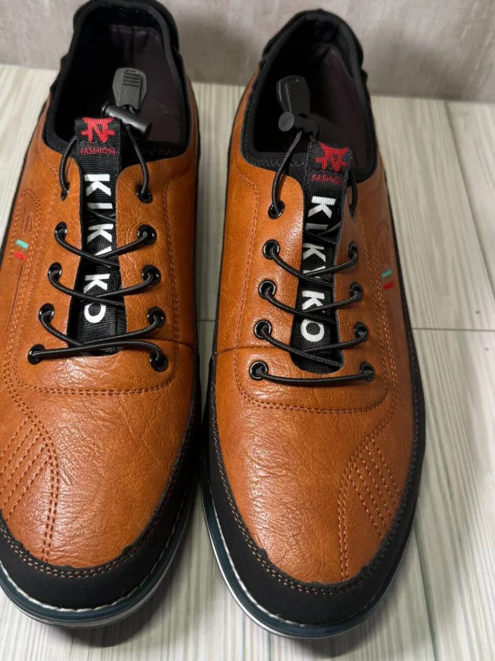 Men's Size 14 Narrow Casual Walking Shoes Brown Black Lace Up Comfort EU 49